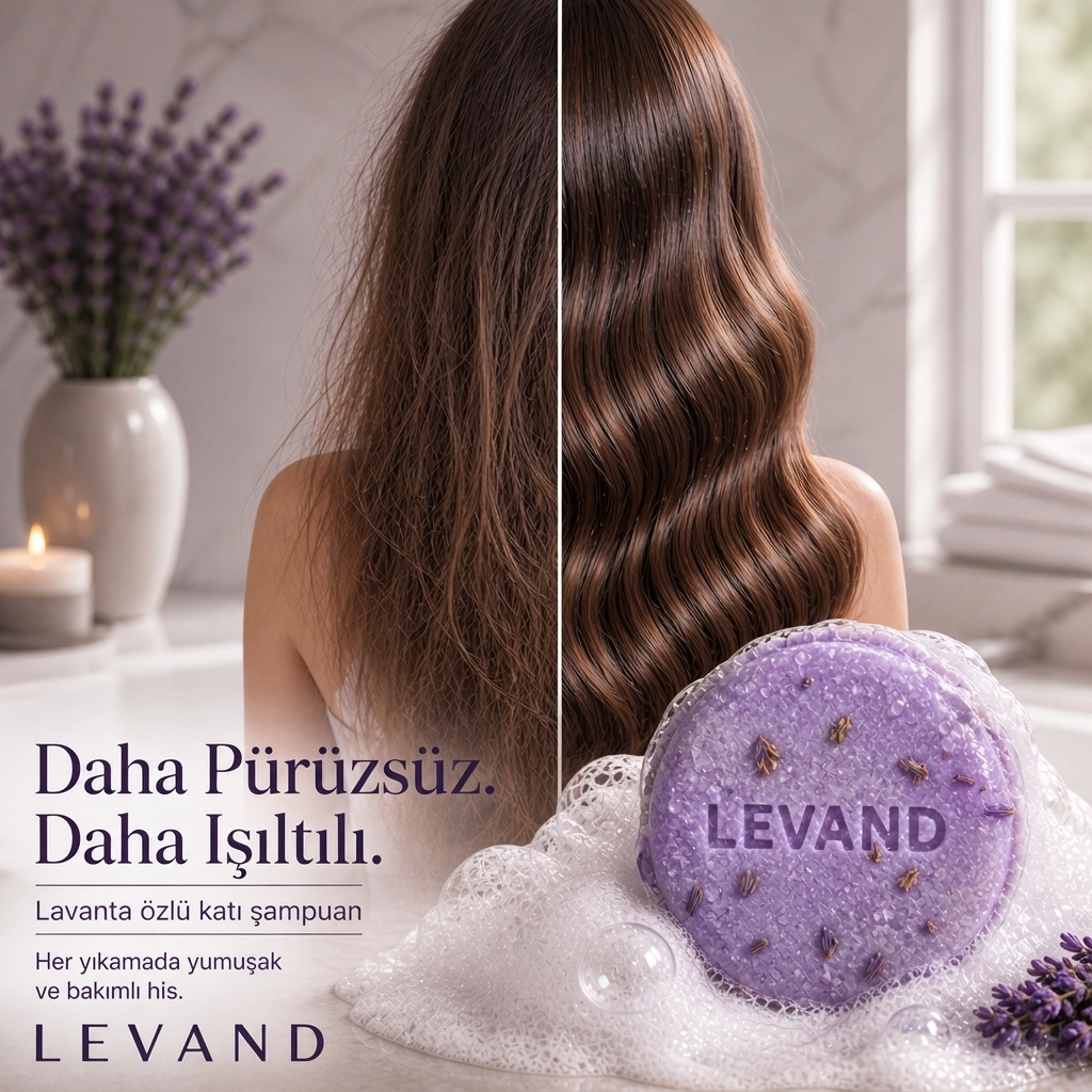 Lavanta & Argan Yağı Katı Şampuan ( Güçlü Saç Görünümü İçin )