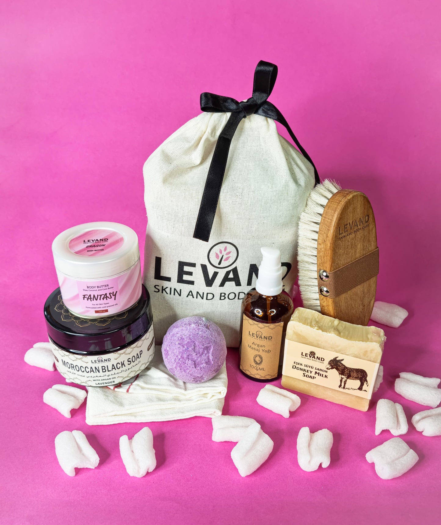 besleyici ve arındırcı vucüt bakım ve peeling seti - levand shope turkiye