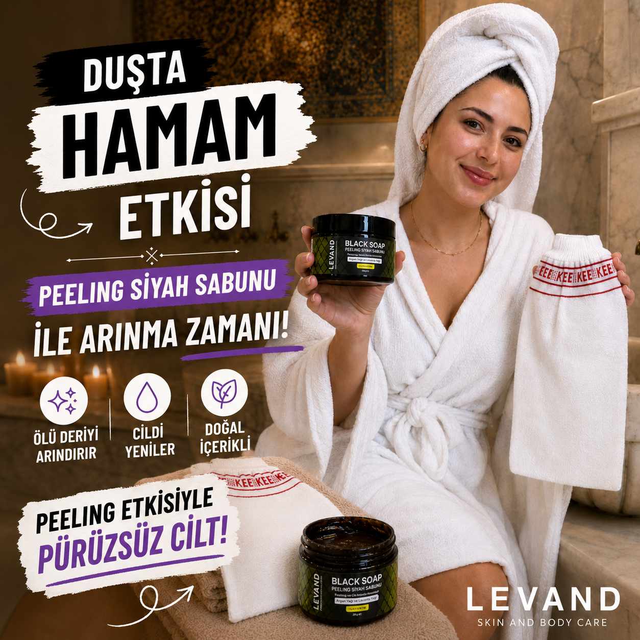 3lü vücut peeling seti