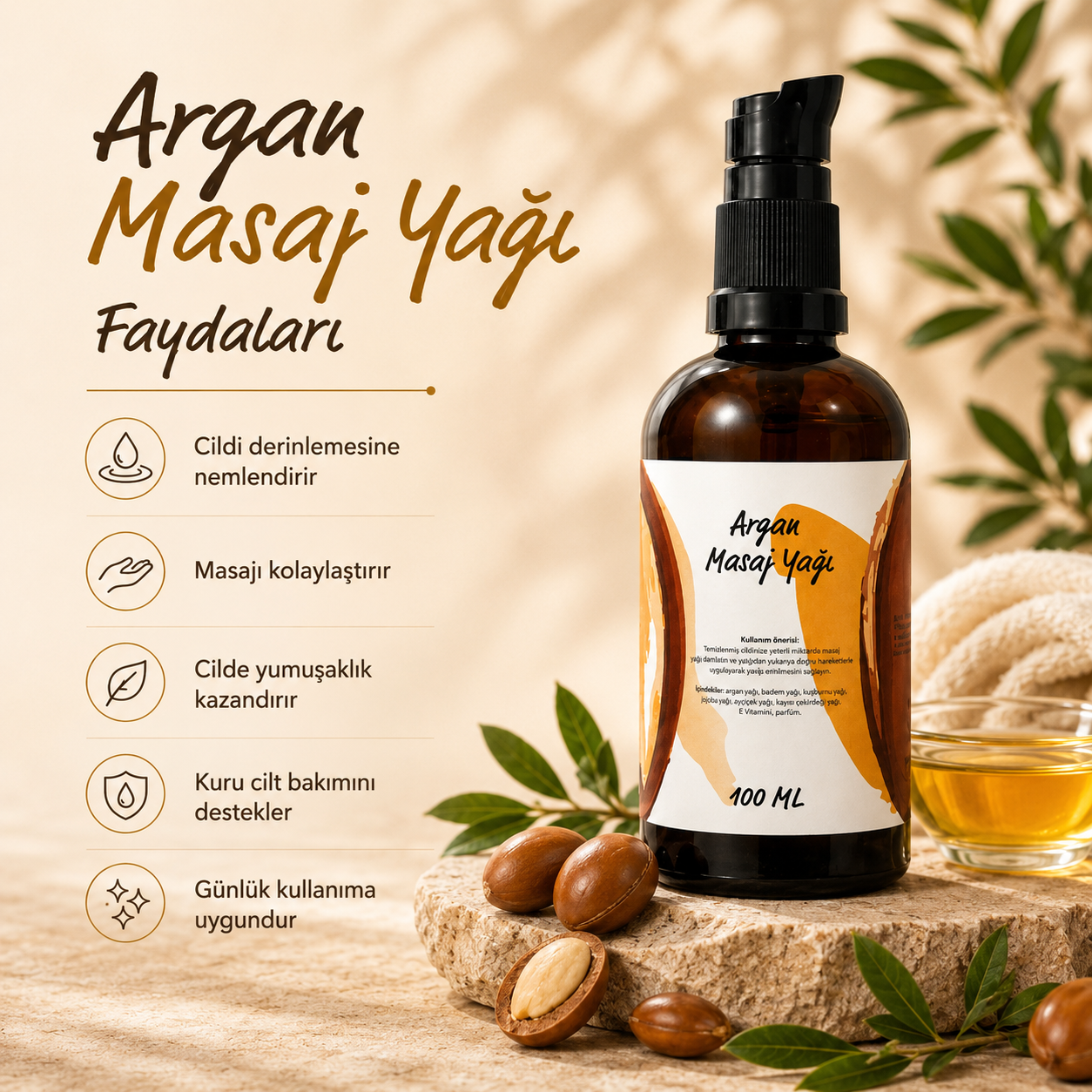 Argan Masaj Yağı 100 Ml
