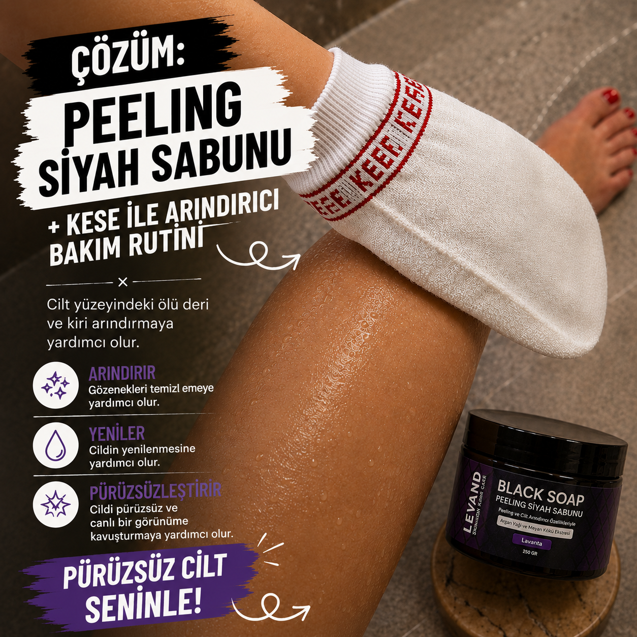 3lü vücut peeling seti